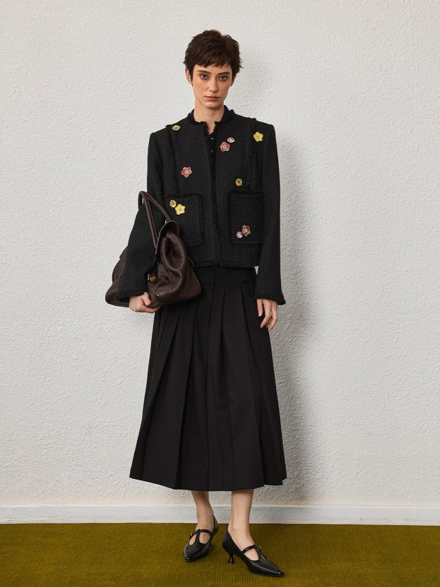 Embroidered Wool - Blend Jacket - SHICCACHE