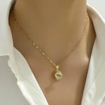 Evil Eye Sunburst Pendant Necklace - SHICCACHE