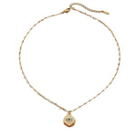 Evil Eye Sunburst Pendant Necklace - SHICCACHE