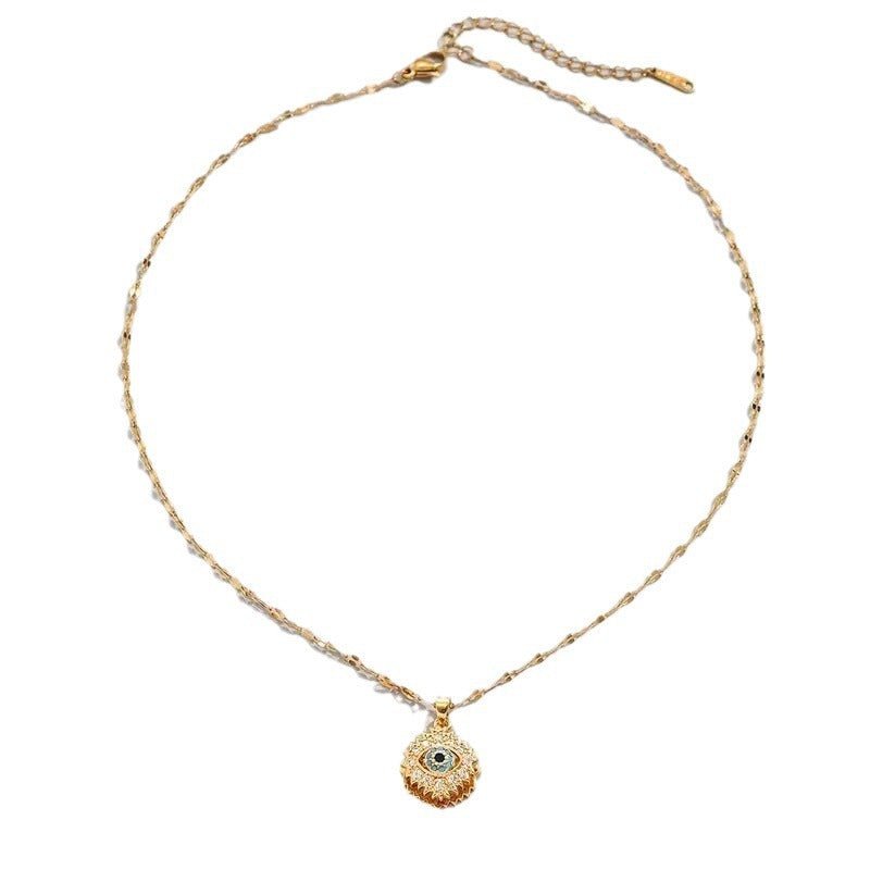 Evil Eye Sunburst Pendant Necklace - SHICCACHE