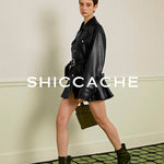 Faux Leather Belted Jacket Dress - SHICCACHE