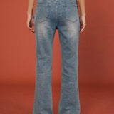 Flared Edge High - Waisted Jeans - SHICCACHE