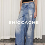 floral print jeans - SHICCACHE