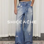 floral print jeans - SHICCACHE