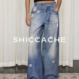 floral print jeans - SHICCACHE