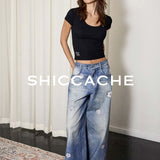 floral print jeans - SHICCACHE