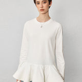 Flounce Hem Elegance Tee - SHICCACHE