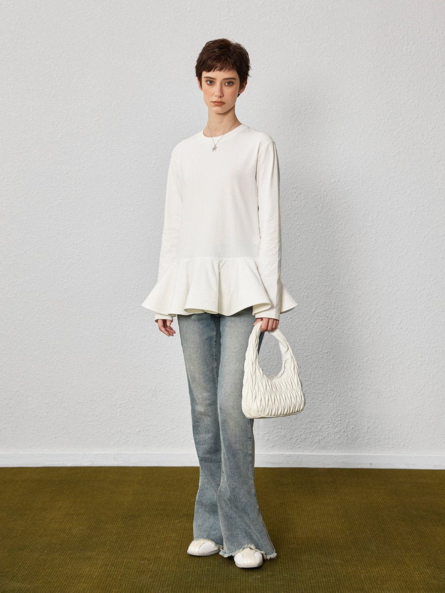 Flounce Hem Elegance Tee - SHICCACHE