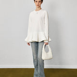 Flounce Hem Elegance Tee - SHICCACHE