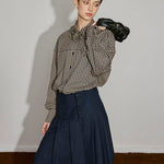 Gingham Bloom Cotton Shirt - SHICCACHE
