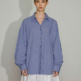 Gingham Bloom Cotton Shirt - SHICCACHE