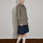 Gingham Bloom Cotton Shirt - SHICCACHE