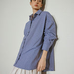 Gingham Bloom Cotton Shirt - SHICCACHE