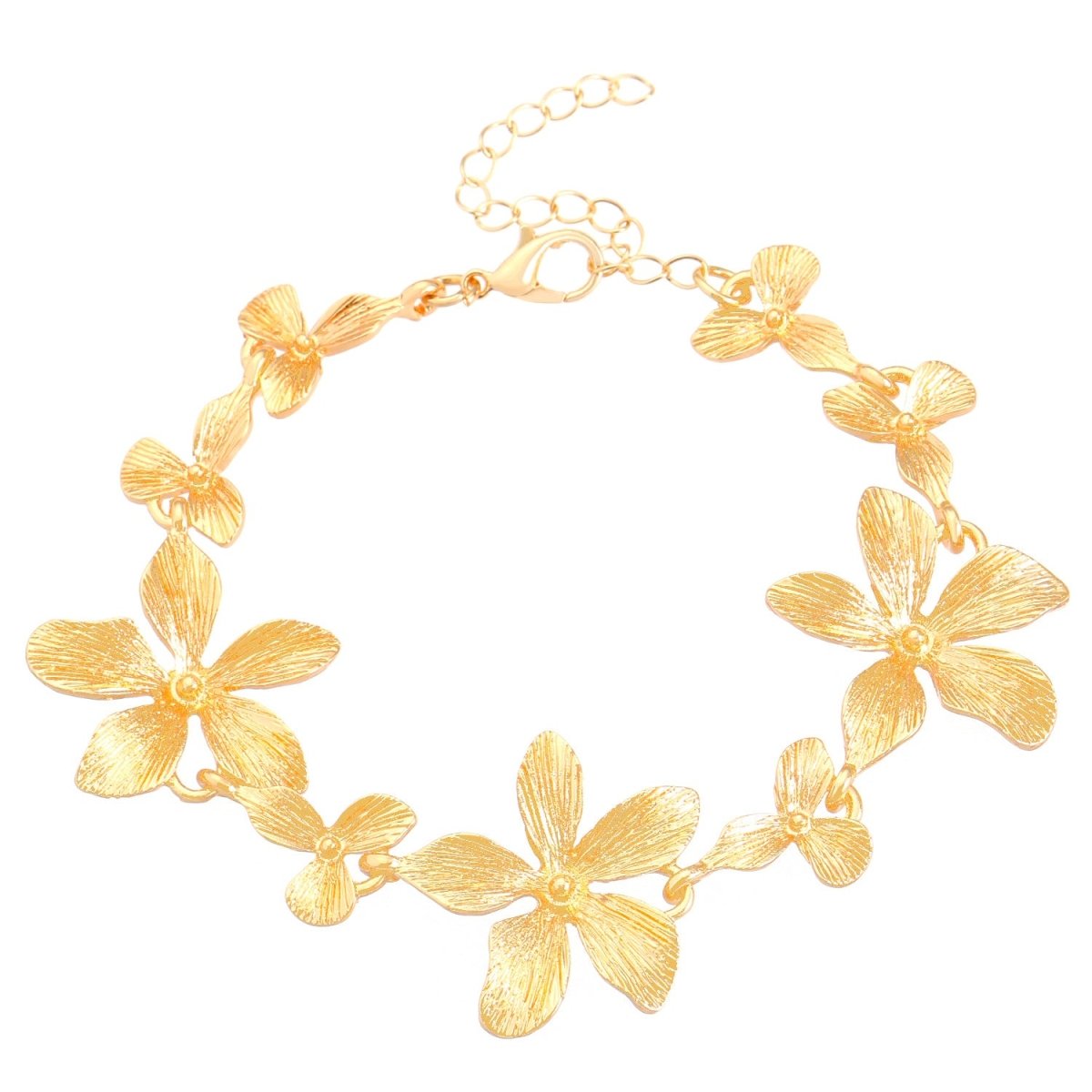 Golden Blossom Flower Bracelet - SHICCACHE