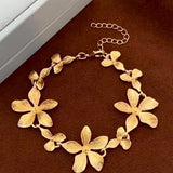 Golden Blossom Flower Bracelet - SHICCACHE