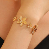 Golden Blossom Flower Bracelet - SHICCACHE