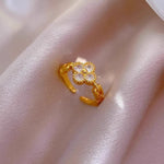 Golden Clover Chain Ring - SHICCACHE
