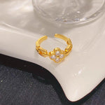 Golden Clover Chain Ring - SHICCACHE
