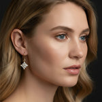 Golden Crystal Star Earrings - SHICCACHE