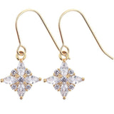 Golden Crystal Star Earrings - SHICCACHE