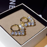 Golden Glow Crystal Drop Earrings - SHICCACHE