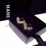 Golden Glow Crystal Drop Earrings - SHICCACHE