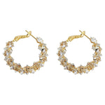 Golden Halo Zircon Hoop Earrings - SHICCACHE