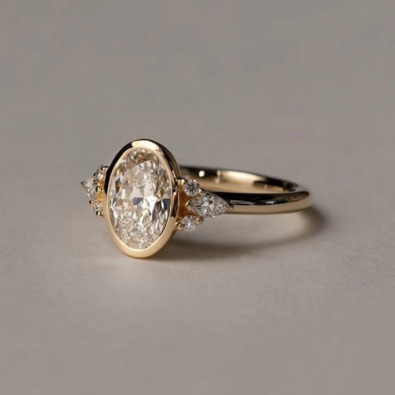 Golden Oval Brilliance Ring - SHICCACHE