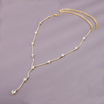 Golden Radiance Y - Drop Necklace - SHICCACHE