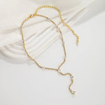Golden Radiance Y - Drop Necklace - SHICCACHE