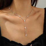 Golden Radiance Y - Drop Necklace - SHICCACHE