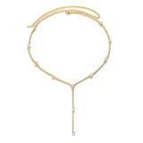 Golden Radiance Y - Drop Necklace - SHICCACHE