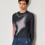 gradient crew neck sweater - SHICCACHE