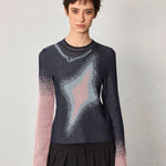 gradient crew neck sweater - SHICCACHE