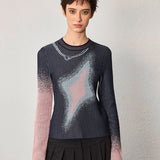 gradient crew neck sweater - SHICCACHE