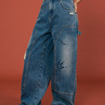 Graffiti Patch Wide - Leg Jeans - SHICCACHE