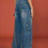 Graffiti Patch Wide - Leg Jeans - SHICCACHE