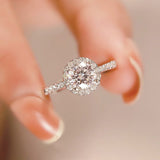 Halo Radiance Moissanite Ring - SHICCACHE