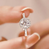 Halo Radiance Moissanite Ring - SHICCACHE