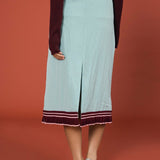 Hand - beaded ripple blue skirt - SHICCACHE