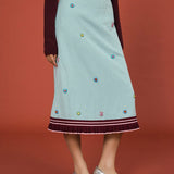 Hand - beaded ripple blue skirt - SHICCACHE