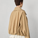 Large stand collar short windbreaker - SHICCACHE