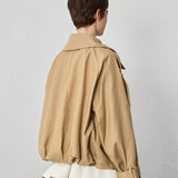 Large stand collar short windbreaker - SHICCACHE