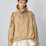 Large stand collar short windbreaker - SHICCACHE