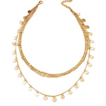 Layered Disc Charm Necklace - SHICCACHE