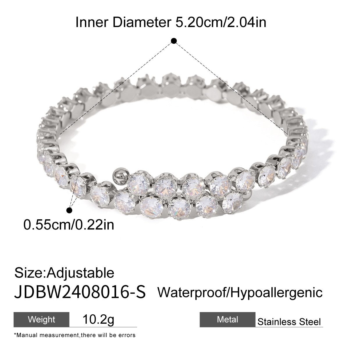 Lustrous Radiance Tennis Bracelet - SHICCACHE