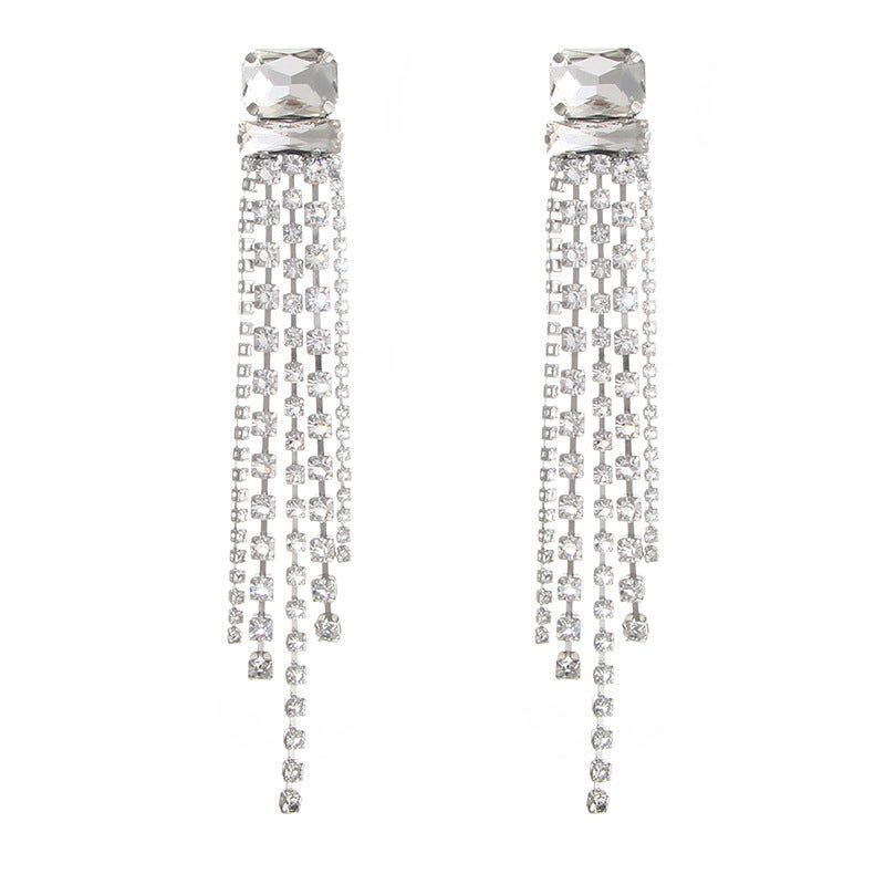Luxe Cascading Crystal Drop Earrings - SHICCACHE