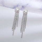 Luxe Cascading Crystal Drop Earrings - SHICCACHE