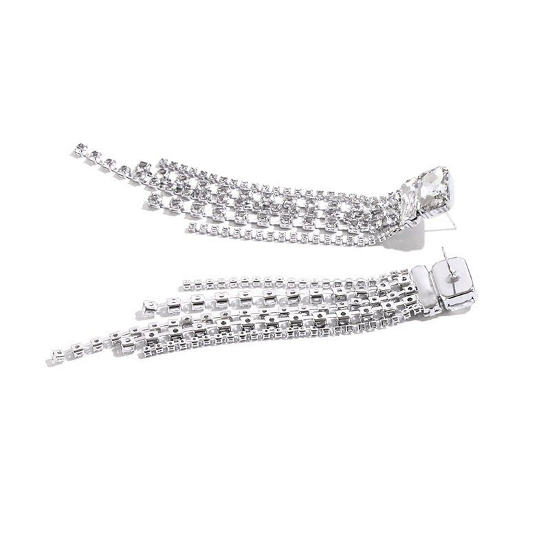 Luxe Cascading Crystal Drop Earrings - SHICCACHE