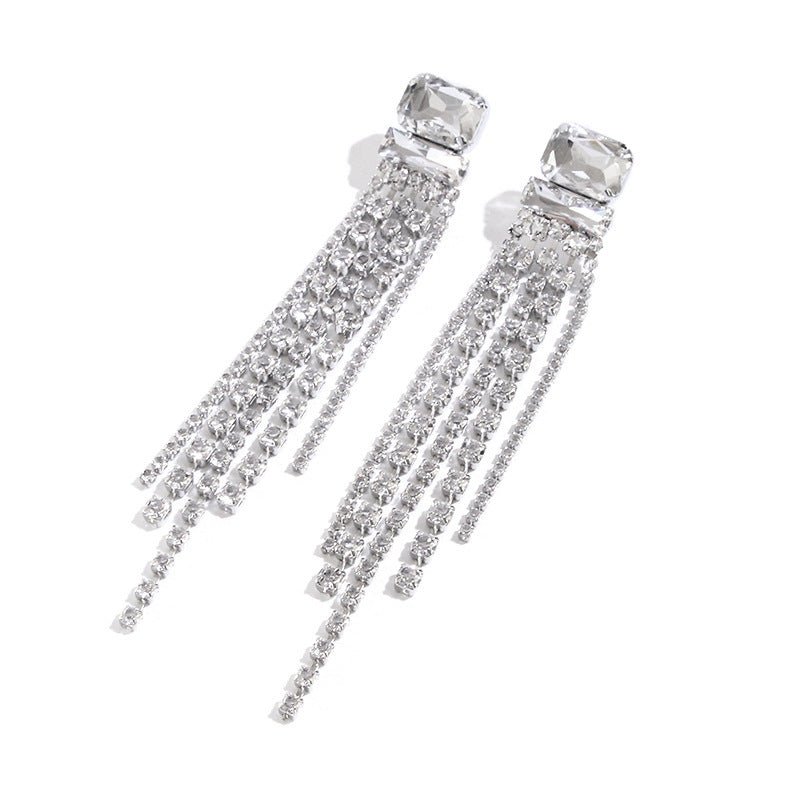 Luxe Cascading Crystal Drop Earrings - SHICCACHE